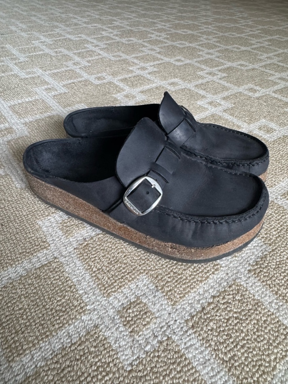 Birkenstock Buckley Clog Black Leather Buckle EU 39 (US 8-8.5) - Picture 10 of 17
